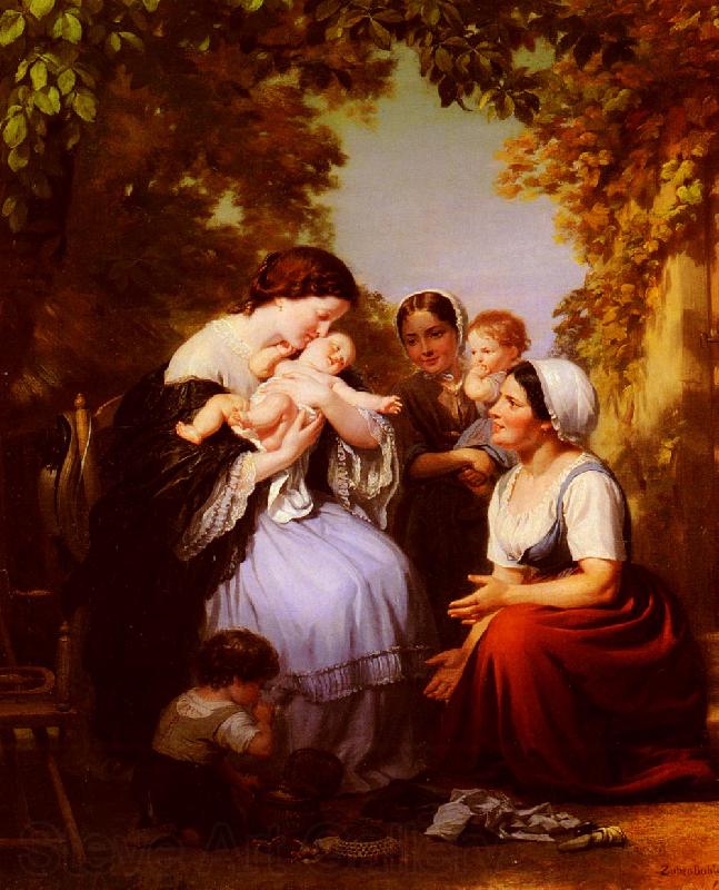 Fritz Zuber-Buhler Maternity Norge oil painting art